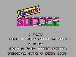 Great Soccer Title Screen